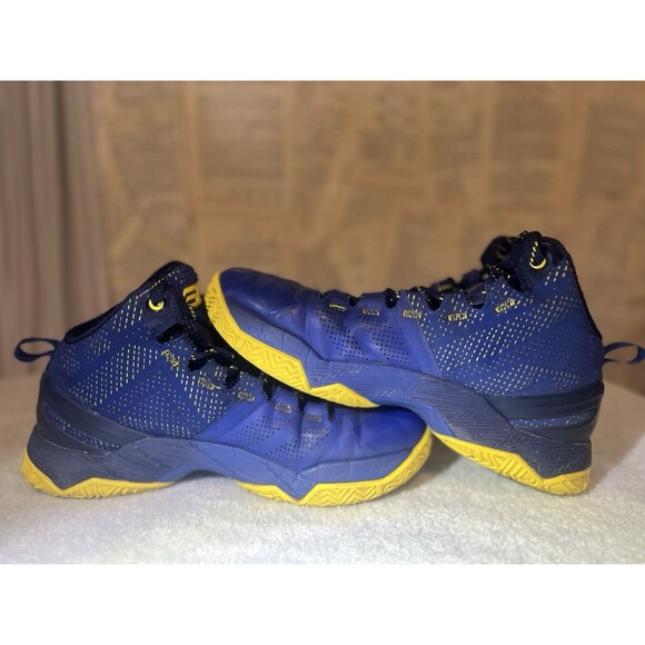 Under Armour Curry One Dub Nation Shoes Blue/Yellow Youth 5.5Y Steph Curry - Picture 3 of 7